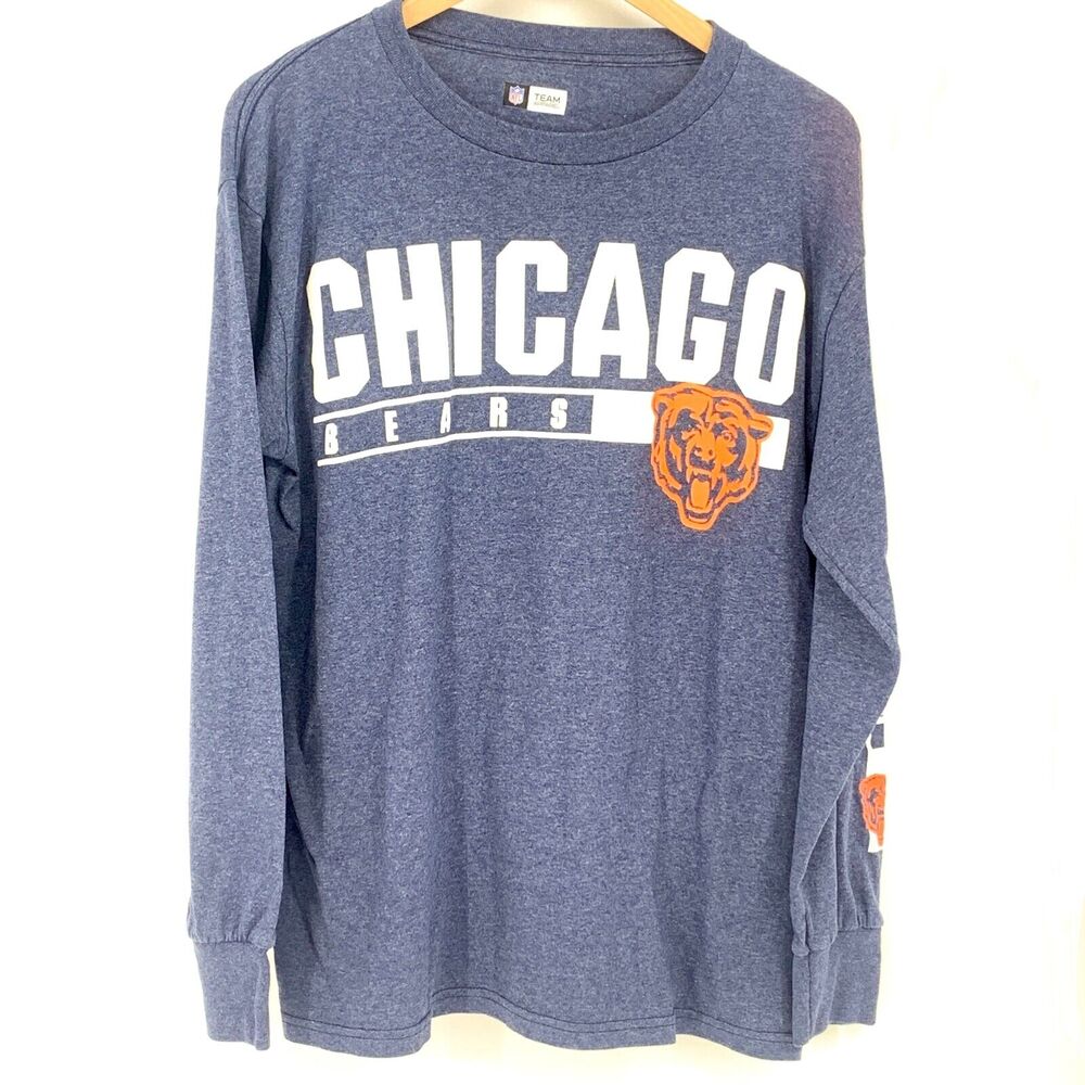 NFL Authentic Apparel Chicago Bears Long Sleeve T Shirt Size M